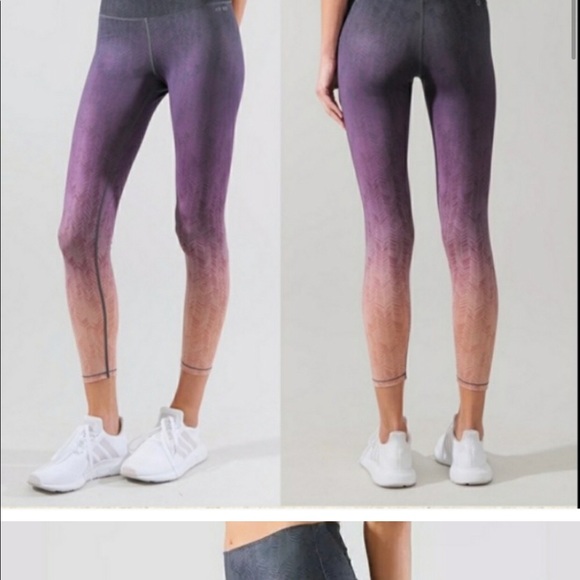 AR-33 Medium High Rise Ombre Full Length Leggings - Picture 2 of 7